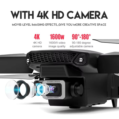 KDBFA 2024 New E88 Pro WIFI FPV Drone Wide Angle HD 4K 1080P Camera Height Hold RC Foldable Quadcopter Dron Helicopter Toys Gift